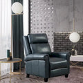 Sillón reclinable de club de cuero auténtico con respaldo abatible