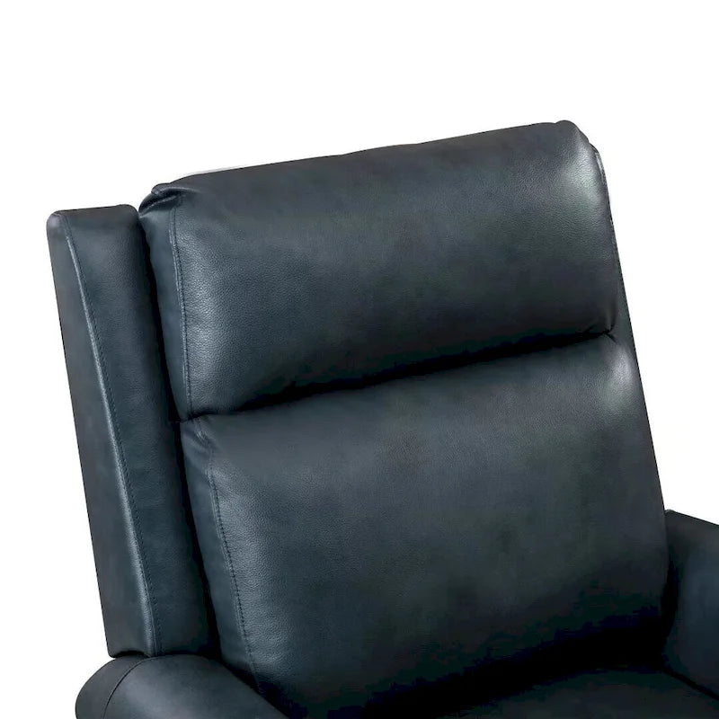 Sillón reclinable de club de cuero auténtico con respaldo abatible