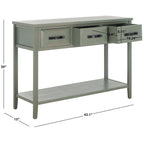 Mesa de consola moderna negra y de nogal – 42" An. x 15" Pr. x 30" Al.