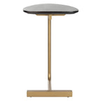 Mesa auxiliar moderna tipo C – Negra y dorada | 19"An x 15"Pr x 25"Al