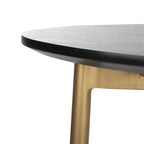 Mesa auxiliar moderna tipo C – Negra y dorada | 19"An x 15"Pr x 25"Al