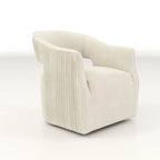 Juego de 2 sillones decorativos modernos de terciopelo Glam con respaldo abierto y giro de 360°