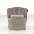 Juego de 2 sillones decorativos modernos de terciopelo Glam con respaldo abierto y giro de 360°
