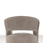 Juego de 2 sillones decorativos modernos de terciopelo Glam con respaldo abierto y giro de 360°