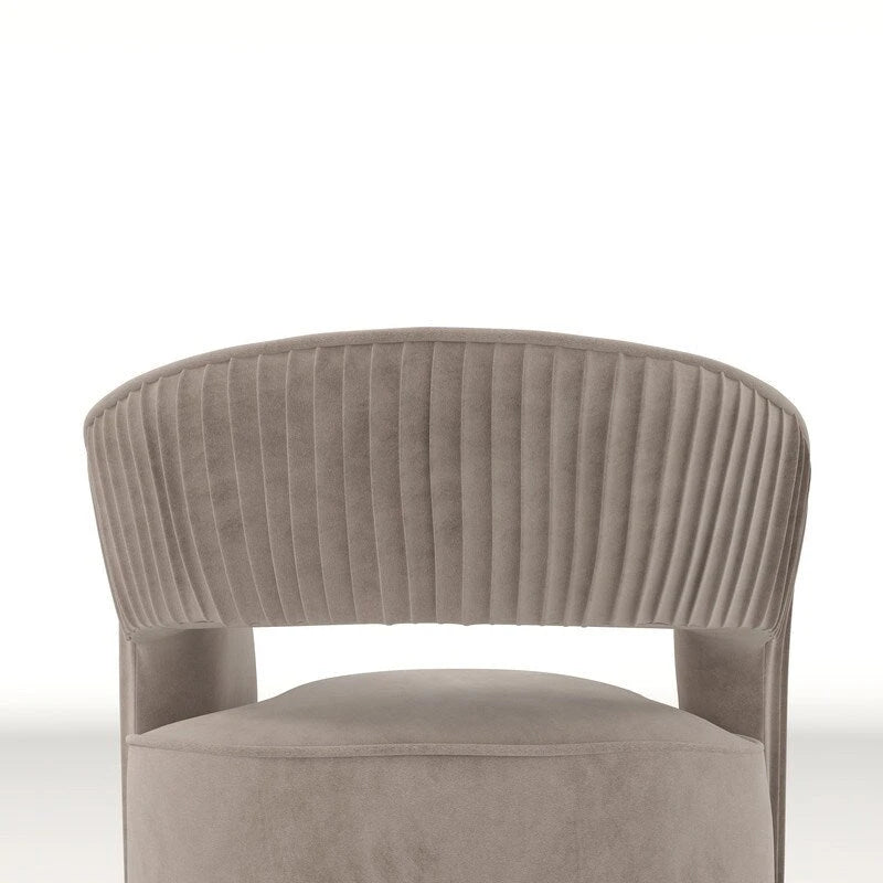 Juego de 2 sillones decorativos modernos de terciopelo Glam con respaldo abierto y giro de 360°