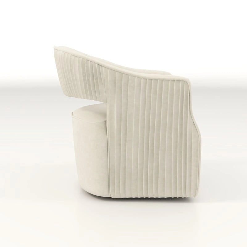 Juego de 2 sillones decorativos modernos de terciopelo Glam con respaldo abierto y giro de 360°