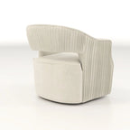 Juego de 2 sillones decorativos modernos de terciopelo Glam con respaldo abierto y giro de 360°