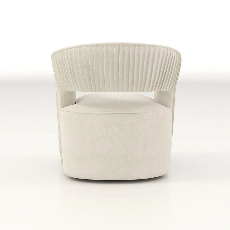 Juego de 2 sillones decorativos modernos de terciopelo Glam con respaldo abierto y giro de 360°