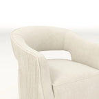 Juego de 2 sillones decorativos modernos de terciopelo Glam con respaldo abierto y giro de 360°