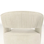 Juego de 2 sillones decorativos modernos de terciopelo Glam con respaldo abierto y giro de 360°