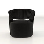 Juego de 2 sillones decorativos modernos de terciopelo Glam con respaldo abierto y giro de 360°