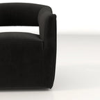 Juego de 2 sillones decorativos modernos de terciopelo Glam con respaldo abierto y giro de 360°