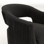Juego de 2 sillones decorativos modernos de terciopelo Glam con respaldo abierto y giro de 360°