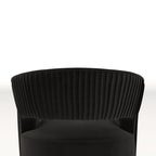 Juego de 2 sillones decorativos modernos de terciopelo Glam con respaldo abierto y giro de 360°