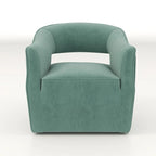 Juego de 2 sillones decorativos modernos de terciopelo Glam con respaldo abierto y giro de 360°