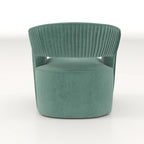 Juego de 2 sillones decorativos modernos de terciopelo Glam con respaldo abierto y giro de 360°