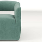 Juego de 2 sillones decorativos modernos de terciopelo Glam con respaldo abierto y giro de 360°