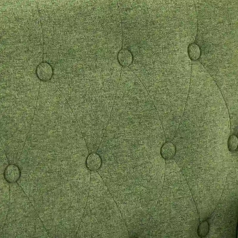 Sillón decorativo moderno de lino con botones y marco de madera maciza