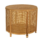 Mesa auxiliar de bambú y ratán