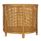 Mesa auxiliar de bambú y ratán