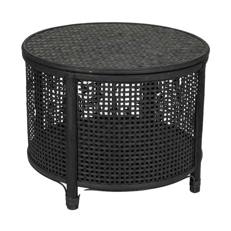 Mesa auxiliar de bambú y ratán