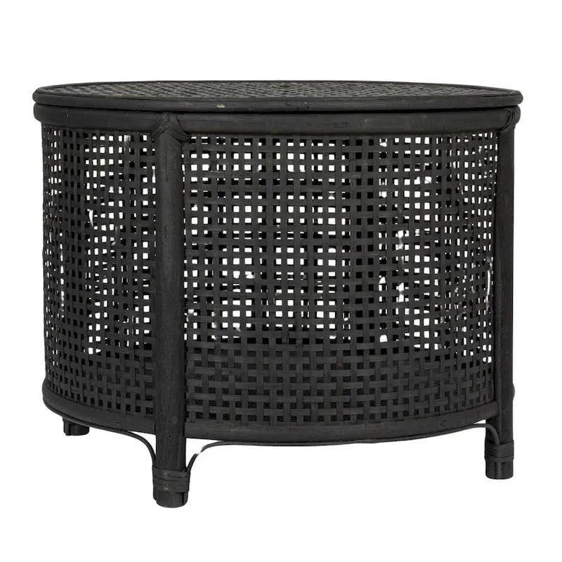 Mesa auxiliar de bambú y ratán