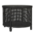 Mesa auxiliar de bambú y ratán