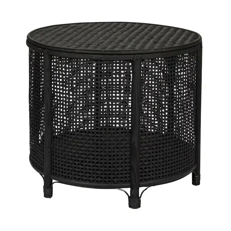 Mesa auxiliar de bambú y ratán