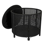 Mesa auxiliar de bambú y ratán