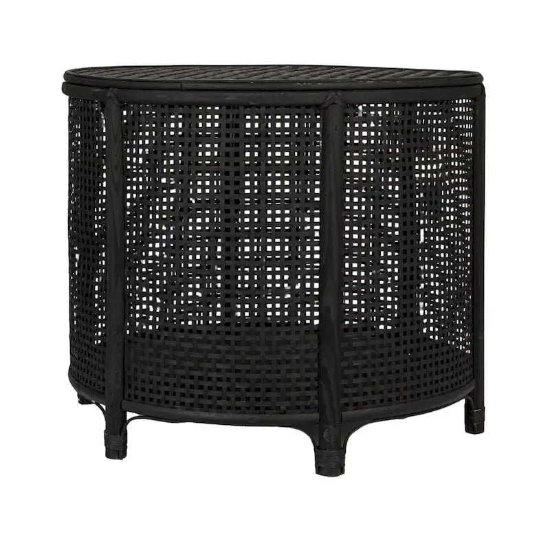 Mesa auxiliar de bambú y ratán