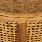 Mesa auxiliar de bambú y ratán