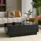 Mesa de centro multifuncional extensible, mesa de sofá, mesa de cóctel con 2 compartimentos de almacenamiento ocultos