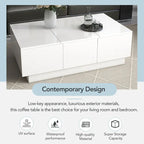 Mesa de centro multifuncional extensible, mesa de sofá, mesa de cóctel con 2 compartimentos de almacenamiento ocultos