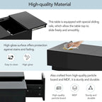 Mesa de centro multifuncional extensible, mesa de sofá, mesa de cóctel con 2 compartimentos de almacenamiento ocultos