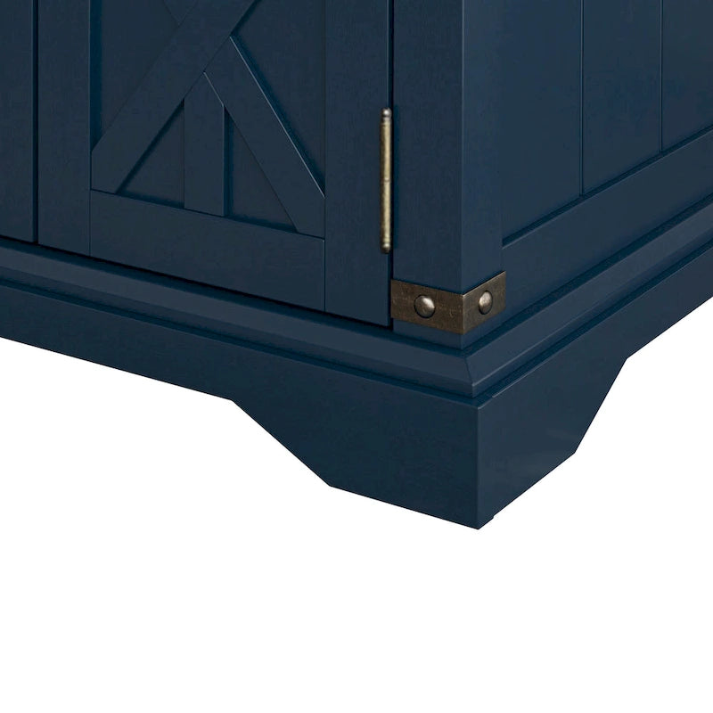 Mesa auxiliar bicolor con estación de carga y puertos USB integrados