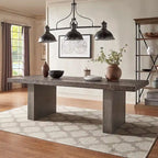 Mesa de comedor de madera recuperada y hormigón