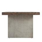 Mesa de comedor de madera recuperada y hormigón