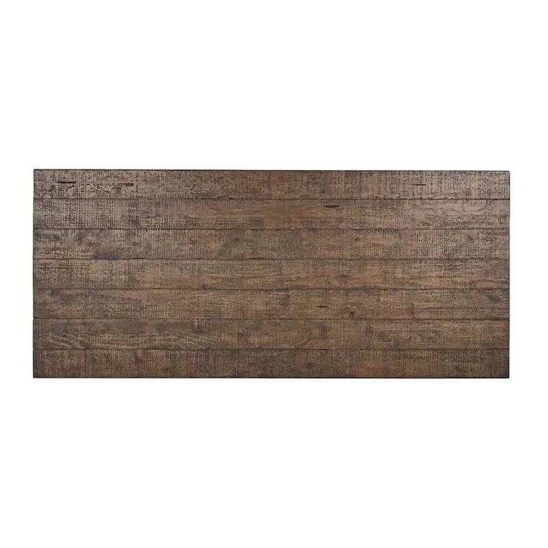 Mesa de comedor de madera recuperada y hormigón
