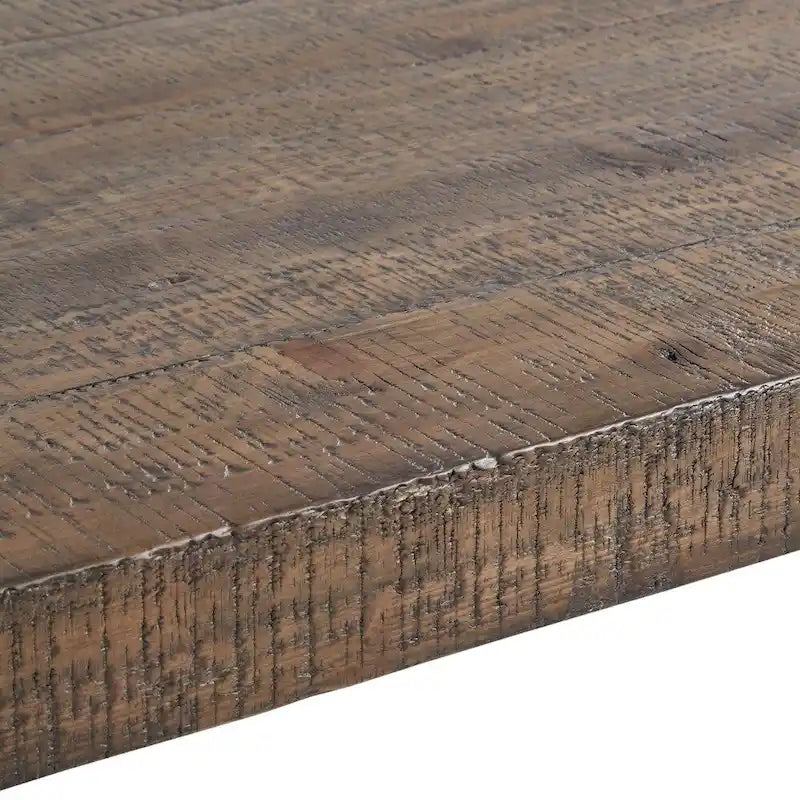 Mesa de comedor de madera recuperada y hormigón