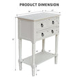 Mesa consola con 3 cajones, mesa auxiliar de sofá con estante inferior abierto, mesa de entrada resistente para pasillo/sala de estar