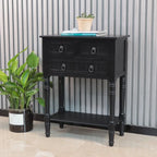 Mesa consola con 3 cajones, mesa auxiliar de sofá con estante inferior abierto, mesa de entrada resistente para pasillo/sala de estar