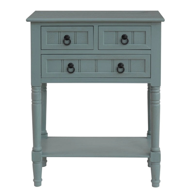Mesa consola con 3 cajones, mesa auxiliar de sofá con estante inferior abierto, mesa de entrada resistente para pasillo/sala de estar