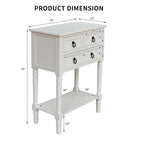 Mesa consola con 3 cajones, mesa auxiliar de sofá con estante inferior abierto, mesa de entrada resistente para pasillo/sala de estar